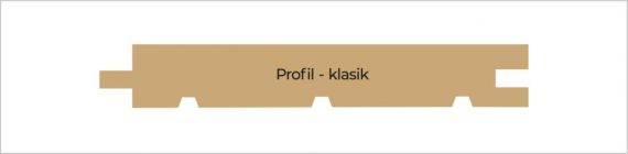Schéma profilu podlahových palubek Podlahové palubky v profilu klasikilu podlahových palubek